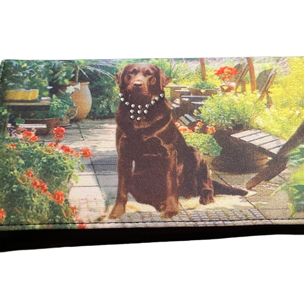 Doggy Bundle-Two Wallets and Red Crystal Paw Earrings